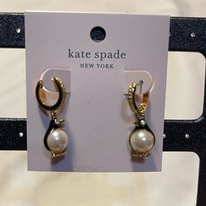 Kate spade NY Women’s Pearl Penguin Arctic Friends Hoops